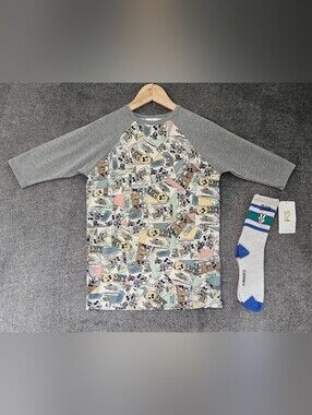 NWT Disney LuLaroe Mickey Mouse 3/4 sleeve tshirt & Socks Set for Girl's Size 12